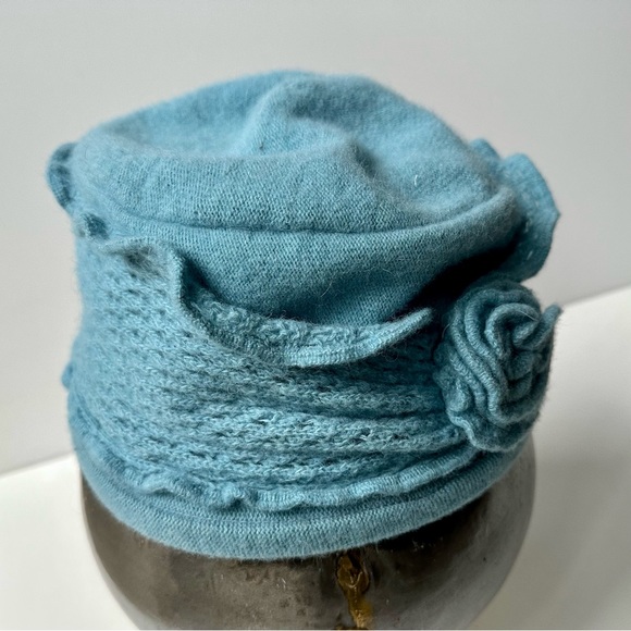 EUC Parkhurst Lamb wool & Angora Hat, Turquoise - Picture 2 of 11